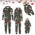 thumbnail image 1 of Odeerbi Christmas Onesie Pajamas for Family Holiday Hooded Sleep Jumpsuit Long Sleeve Family Christmas Pajamas Matching Sets Mom Lattice Print Jumpsuit Sleepwear Xmas PJs Set Multicolor, 1 of 1