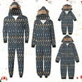 thumbnail image 1 of Odeerbi Christmas Onesie Pajamas for Family Holiday Sleep Jumpsuit Long Sleeve Family Christmas Pajamas Matching Sets Dad Fashion Lattice Print Plush Jumpsuit Sleepwear PJs Set Dark Gray, 1 of 6