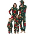 thumbnail image 1 of Odeerbi Christmas Onesie Pajamas for Family Holiday Sleep Jumpsuit Long Sleeve Family Christmas Pajamas Matching Sets Dad Fashion Printed Hooded Jumpsuit Sleepwear PJs Set Green, 1 of 5