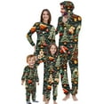 thumbnail image 1 of Odeerbi Christmas Onesie Pajamas for Family Holiday Sleep Jumpsuit Long Sleeve Family Christmas Pajamas Matching Sets Dad Fashion Printed Hooded Jumpsuit Sleepwear PJs Set Green, 1 of 5