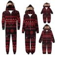 thumbnail image 1 of Odeerbi Christmas Onesie Pajamas for Family Holiday Sleep Jumpsuit Long Sleeve Family Christmas Pajamas Matching Sets Dad Printed Loungewear Jumpsuit Sleepwear Xmas PJs Set Red, 1 of 8