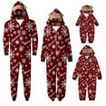 thumbnail image 1 of Odeerbi Christmas Onesie Pajamas for Family Holiday Sleep Jumpsuit Long Sleeve Family Christmas Pajamas Matching Sets Dad Printed Loungewear Jumpsuit Sleepwear Xmas PJs Set Red, 1 of 8