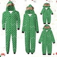 thumbnail image 1 of Odeerbi Christmas Onesie Pajamas for Family Holiday Sleep Jumpsuit Long Sleeve Family Christmas Pajamas Matching Sets Infant Fashion Lattice Print Plush Jumpsuit Sleepwear PJs Set Green, 1 of 4