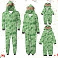 thumbnail image 1 of Odeerbi Christmas Onesie Pajamas for Family Holiday Sleep Jumpsuit Long Sleeve Family Christmas Pajamas Matching Sets Infant Fashion Lattice Print Plush Jumpsuit Sleepwear PJs Set Green, 1 of 4