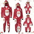 thumbnail image 1 of Odeerbi Christmas Onesie Pajamas for Family Holiday Sleep Jumpsuit Long Sleeve Family Christmas Pajamas Matching Sets Kids Printed Loungewear Jumpsuit Sleepwear Xmas PJs Set Red, 1 of 5