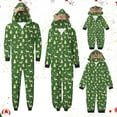 thumbnail image 1 of Odeerbi Christmas Onesie Pajamas for Family Holiday Sleep Jumpsuit Long Sleeve Family Christmas Pajamas Matching Sets Mom Fashion Lattice Print Plush Jumpsuit Sleepwear PJs Set Green, 1 of 6