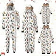 thumbnail image 1 of Odeerbi Christmas Onesie Pajamas for Family Holiday Sleep Jumpsuit Long Sleeve Family Christmas Pajamas Matching Sets Mom Fashion Lattice Print Plush Jumpsuit Sleepwear PJs Set White, 1 of 6