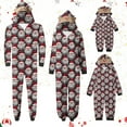 thumbnail image 1 of Odeerbi Christmas Onesie Pajamas for Family Holiday Sleep Jumpsuit Long Sleeve Family Christmas Pajamas Matching Sets Mom Fashion Lattice Print Plush Jumpsuit Sleepwear PJs Set Red, 1 of 7