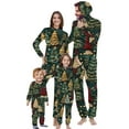 thumbnail image 1 of Odeerbi Christmas Onesie Pajamas for Family Holiday Sleep Jumpsuit Long Sleeve Family Christmas Pajamas Matching Sets Mom Fashion Printed Hooded Jumpsuit Sleepwear PJs Set Green, 1 of 5