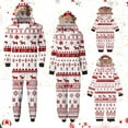 thumbnail image 1 of Odeerbi Christmas Onesie Pajamas for Family Holiday Sleep Jumpsuit Long Sleeve Family Christmas Pajamas Matching Sets Mom Printed Loungewear Jumpsuit Sleepwear Xmas PJs Set Red, 1 of 7