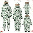 thumbnail image 1 of Odeerbi Christmas Onesie Pajamas for Family Holiday Sleep Jumpsuit Long Sleeve Family Christmas Pajamas Matching Sets Toddler Fashion Lattice Print Plush Jumpsuit Sleepwear PJs Set Green, 1 of 4