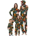 thumbnail image 1 of Odeerbi Christmas Onesie Pajamas for Family Holiday Sleep Jumpsuit Long Sleeve Family Christmas Pajamas Matching Sets Toddler Fashion Printed Hooded Jumpsuit Sleepwear PJs Set Green, 1 of 5