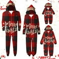 thumbnail image 1 of Odeerbi Christmas Onesie Pajamas for Family Holiday Sleep Jumpsuit Long Sleeve Family Christmas Pajamas Matching Sets Toddler Jumpsuit Set Printed Sleepwear Family Matching PJs Set Red, 1 of 4