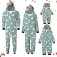 thumbnail image 1 of Odeerbi Christmas Onesie Pajamas for Family Holiday Sleep Jumpsuit Long Sleeve Family Christmas Pajamas Matching Sets Toddler Lattice Print Plush Jumpsuit Sleepwear PJs Set Light Blue, 1 of 4