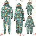 thumbnail image 1 of Odeerbi Christmas Onesie Pajamas for Family Holiday Sleep Jumpsuit Long Sleeve Family Christmas Pajamas Matching Sets Dad Fashion Lattice Print Plush Jumpsuit Sleepwear PJs Set Green, 1 of 6