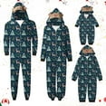 thumbnail image 1 of Odeerbi Christmas Onesie Pajamas for Family Holiday Sleep Jumpsuit Long Sleeve Family Christmas Pajamas Matching Sets Dad Fashion Lattice Print Plush Jumpsuit Sleepwear PJs Set Navy, 1 of 6