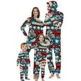 thumbnail image 1 of Odeerbi Christmas Onesie Pajamas for Family Holiday Sleep Jumpsuit Long Sleeve Family Christmas Pajamas Matching Sets Dad Fashion Printed Hooded Jumpsuit Sleepwear PJs Set Blue, 1 of 5