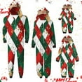 thumbnail image 1 of Odeerbi Christmas Onesie Pajamas for Family Holiday Sleep Jumpsuit Long Sleeve Family Christmas Pajamas Matching Sets Dad Parent Child Outfit Printed Loungewear Sleepwear Xmas PJs Set Red, 1 of 7
