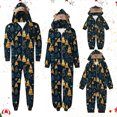 thumbnail image 1 of Odeerbi Christmas Onesie Pajamas for Family Holiday Sleep Jumpsuit Long Sleeve Family Christmas Pajamas Matching Sets Infant Fashion Lattice Print Plush Jumpsuit Sleepwear PJs Set Black, 1 of 4