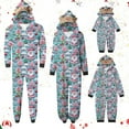 thumbnail image 1 of Odeerbi Christmas Onesie Pajamas for Family Holiday Sleep Jumpsuit Long Sleeve Family Christmas Pajamas Matching Sets Infant Fashion Lattice Print Plush Jumpsuit Sleepwear PJs Set Blue, 1 of 5