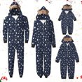 thumbnail image 1 of Odeerbi Christmas Onesie Pajamas for Family Holiday Sleep Jumpsuit Long Sleeve Family Christmas Pajamas Matching Sets Infant Fashion Lattice Print Plush Jumpsuit Sleepwear PJs Set Dark Blue, 1 of 4