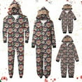 thumbnail image 1 of Odeerbi Christmas Onesie Pajamas for Family Holiday Sleep Jumpsuit Long Sleeve Family Christmas Pajamas Matching Sets Infant Fashion Lattice Print Plush Jumpsuit Sleepwear PJs Set Red, 1 of 5