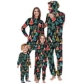 thumbnail image 1 of Odeerbi Christmas Onesie Pajamas for Family Holiday Sleep Jumpsuit Long Sleeve Family Christmas Pajamas Matching Sets Infant Fashion Printed Hooded Jumpsuit Sleepwear PJs Set Black, 1 of 5