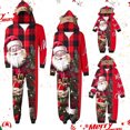 thumbnail image 1 of Odeerbi Christmas Onesie Pajamas for Family Holiday Sleep Jumpsuit Long Sleeve Family Christmas Pajamas Matching Sets Infant Printed Loungewear Jumpsuit Sleepwear Xmas PJs Set Red, 1 of 5