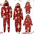 thumbnail image 1 of Odeerbi Christmas Onesie Pajamas for Family Holiday Sleep Jumpsuit Long Sleeve Family Christmas Pajamas Matching Sets Kids Parent Child Outfit Printed Loungewear Sleepwear Xmas PJs Set Red, 1 of 5