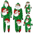 thumbnail image 1 of Odeerbi Christmas Onesie Pajamas for Family Holiday Sleep Jumpsuit Long Sleeve Family Christmas Pajamas Matching Sets Kids Printed Sleepwear Xmas Family Matching PJs Set Green, 1 of 4