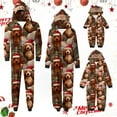 thumbnail image 1 of Odeerbi Christmas Onesie Pajamas for Family Holiday Sleep Jumpsuit Long Sleeve Family Christmas Pajamas Matching Sets Mom Printed Loungewear Jumpsuit Sleepwear Xmas PJs Set Coffee, 1 of 9