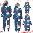 thumbnail image 1 of Odeerbi Christmas Onesie Pajamas for Family Holiday Sleep Jumpsuit Long Sleeve Family Christmas Pajamas Matching Sets Mom Printed Loungewear Jumpsuit Sleepwear Xmas PJs Set Navy, 1 of 6