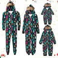 thumbnail image 1 of Odeerbi Christmas Onesie Pajamas for Family Holiday Sleep Jumpsuit Long Sleeve Family Christmas Pajamas Matching Sets Toddler Fashion Lattice Print Plush Jumpsuit Sleepwear PJs Set Green, 1 of 4