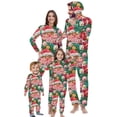 thumbnail image 1 of Odeerbi Christmas Onesie Pajamas for Family Holiday Sleep Jumpsuit Long Sleeve Family Christmas Pajamas Matching Sets Toddler Fashion Printed Hooded Jumpsuit Sleepwear PJs Set Green, 1 of 5
