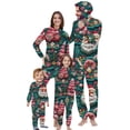 thumbnail image 1 of Odeerbi Christmas Onesie Pajamas for Family Holiday Sleep Jumpsuit Long Sleeve Family Christmas Pajamas Matching Sets Toddler Fashion Printed Hooded Jumpsuit Sleepwear PJs Set Green, 1 of 5
