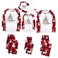 thumbnail image 1 of Odeerbi Christmas Pajamas for Family Holiday Long Sleeve Family Christmas Pajamas Matching Sets Baby Christmas Plaid Printed Blouse Tops + Pants Sleepwear Family Matching PJs Set Red, 1 of 5