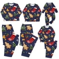 thumbnail image 1 of Odeerbi Christmas Pajamas for Family Holiday Long Sleeve Family Christmas Pajamas Matching Sets Baby Parent Child Printed Loungewear Set Two-Piece Sleepwear Xmas PJs Set Black, 1 of 3