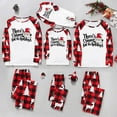 thumbnail image 1 of Odeerbi Christmas Pajamas for Family Holiday Long Sleeve Family Christmas Pajamas Matching Sets Dad Christmas Plaid Printed Blouse Tops + Pants Sleepwear Family Matching PJs Set Red, 1 of 6