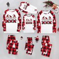 thumbnail image 1 of Odeerbi Christmas Pajamas for Family Holiday Long Sleeve Family Christmas Pajamas Matching Sets Dad Parent Child Outfit Printed Loungewear Two-Piece Sleepwear Xmas PJs Set White, 1 of 5