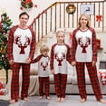 thumbnail image 1 of Odeerbi Christmas Pajamas for Family Holiday Long Sleeve Family Christmas Pajamas Matching Sets Dad Parent Child Printed Loungewear Set Two-Piece Sleepwear Xmas Family Matching PJs Set Red, 1 of 4