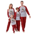 thumbnail image 1 of Odeerbi Christmas Pajamas for Family Holiday Long Sleeve Family Christmas Pajamas Matching Sets Infant Casual Printed Top with Bottom Outfits Home Wear Sleepwear Family Matching PJs Set Red, 1 of 5