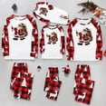thumbnail image 1 of Odeerbi Christmas Pajamas for Family Holiday Long Sleeve Family Christmas Pajamas Matching Sets Infant Christmas Plaid Printed Blouse Tops + Pants Sleepwear Family Matching PJs Set Red, 1 of 6