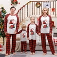 thumbnail image 1 of Odeerbi Christmas Pajamas for Family Holiday Long Sleeve Family Christmas Pajamas Matching Sets Infant Parent Child Printed Loungewear Set Two-Piece Sleepwear Xmas PJs Set Red, 1 of 5