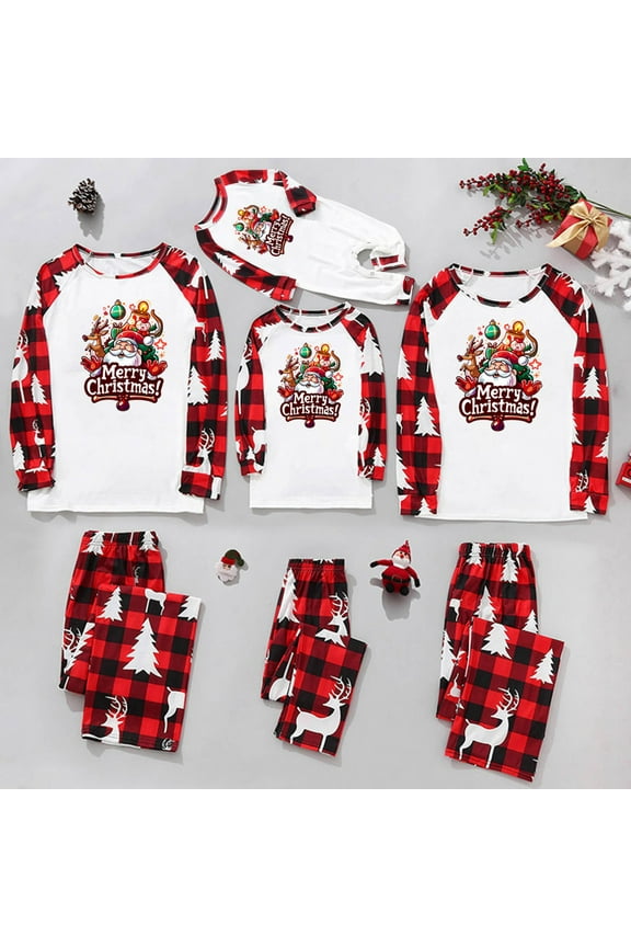 Christmas Pajamas for Family Holiday Long Sleeve Family Christmas Pajamas Matching Sets Infant Printed Parent Child Loungewear Jumpsuits Two-Piece Sleepwear Xmas PJs Set Camouflage