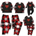 thumbnail image 1 of Odeerbi Christmas Pajamas for Family Holiday Long Sleeve Family Christmas Pajamas Matching Sets Kids Parent-Child Printed Home Wear Two-Piece Sleepwear Xmas Family Matching PJs Set Black, 1 of 4
