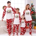 thumbnail image 1 of Odeerbi Christmas Pajamas for Family Holiday Long Sleeve Family Christmas Pajamas Matching Sets Mom Casual Printed Top with Bottom Outfits Home Wear Sleepwear Family Matching PJs Set Red, 1 of 7