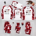 thumbnail image 1 of Odeerbi Christmas Pajamas for Family Holiday Long Sleeve Family Christmas Pajamas Matching Sets Mom Parent Child Outfit Printed Loungewear Two-Piece Sleepwear Xmas PJs Set White, 1 of 5
