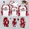 thumbnail image 1 of Odeerbi Christmas Pajamas for Family Holiday Long Sleeve Family Christmas Pajamas Matching Sets Mom Parent Child Outfit Printed Loungewear Two-Piece Sleepwear Xmas PJs Set White, 1 of 5