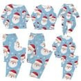 thumbnail image 1 of Odeerbi Christmas Pajamas for Family Holiday Long Sleeve Family Christmas Pajamas Matching Sets Mom Parent Child Printed Loungewear Set Two-Piece Sleepwear Xmas PJs Set Light Blue, 1 of 7