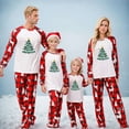 thumbnail image 1 of Odeerbi Christmas Pajamas for Family Holiday Long Sleeve Family Christmas Pajamas Matching Sets Toddler Casual Printed Top Pants Outfits Loungewear Two-Piece Sleepwear Xmas PJs Set Red, 1 of 1